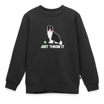 Border Collie - Kinder Premium Organic Sweatshirt - Schwarz - Vorne - AI Model Kid Female (0cm)