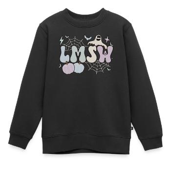 LMSW Maître travailleur social agréé Halloween - Sweat Premium enfant bio - noir - Devant - AI Model Kid Female (0cm)
