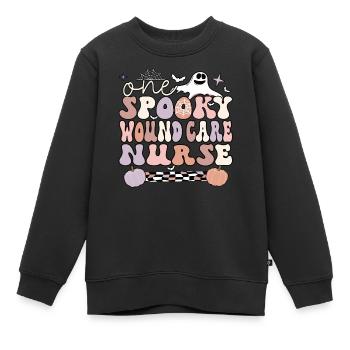Infirmière en soins des plaies Halloween RN Cadeau de soins infirmiers des plaies - Sweat Premium enfant bio - noir - Devant - AI Model Kid Female (0cm)