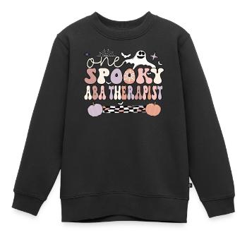 ABA Thérapeute Appliqué Comportement Analyste Halloween - Sweat Premium enfant bio - noir - Devant - AI Model Kid Female (0cm)