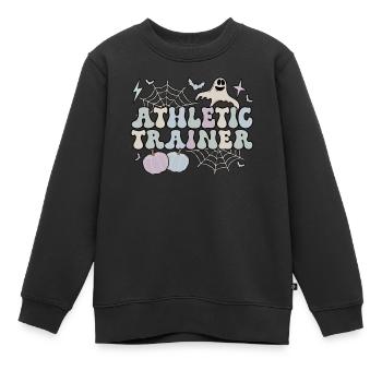 Certified Athletic Trainer Halloween AT Gifts - Kids Premium Organic Sweatshirt - black - Front - AI Model Kid Female (0cm)