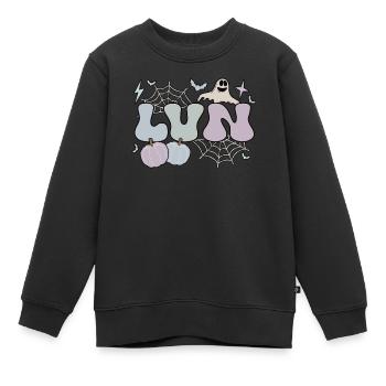LVN Infirmière professionnelle autorisée Halloween - Sweat Premium enfant bio - noir - Devant - AI Model Kid Female (0cm)