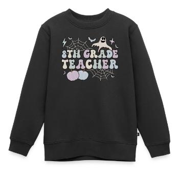 8th Grade Teacher Halloween Eighth Grade Crew - Kinder Premium Organic Sweatshirt - Schwarz - Vorne - AI Model Kid Female (0cm)