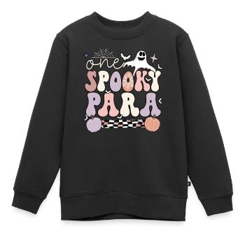 Paraprofessional Halloween Para Teacher Parapro - Kinder Premium Organic Sweatshirt - Schwarz - Vorne - AI Model Kid Female (0cm)