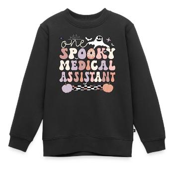 Assistant médical Halloween Med Assistant Cadeaux - Sweat Premium enfant bio - noir - Devant - AI Model Kid Female (0cm)