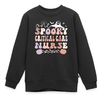 Infirmière en soins intensifs Cadeaux de soins intensifs d’Halloween - Sweat Premium enfant bio - noir - Devant - AI Model Kid Female (0cm)