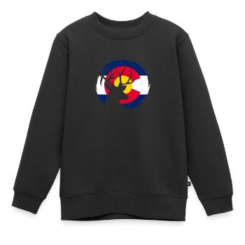 Colorado - Sweat Premium enfant bio - noir - Devant - AI Model Kid Female (0cm)