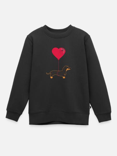 Dackel - Kinder Premium Organic Sweatshirt - Schwarz