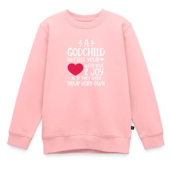 Marraine - Sweat Premium enfant bio - rose - Devant - AI Model Kid Female (0cm)