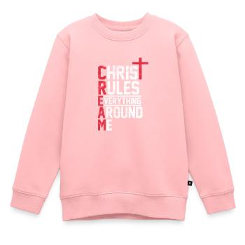 Hip-hop - Sweat Premium enfant bio - rose - Devant - AI Model Kid Female (0cm)