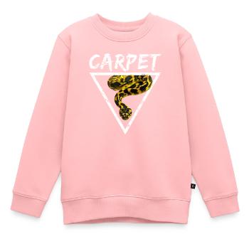 Tapis Python Geometric Snake Owner - Sweat Premium enfant bio - rose - Devant - AI Model Kid Female (0cm)