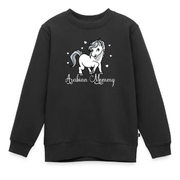 Amoureux des chevaux - Arabian Mommy - Sweat Premium enfant bio - noir - Devant - AI Model Kid Female (0cm)