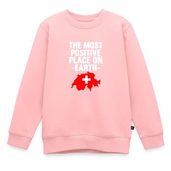 Suisse - Sweat Premium enfant bio - rose - Devant - AI Model Kid Female (0cm)