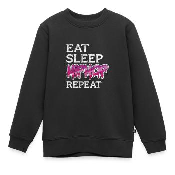 Hip Hop - Kinder Premium Organic Sweatshirt - Schwarz - Vorne - AI Model Kid Female (0cm)