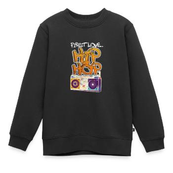 Hip Hop - Kinder Premium Organic Sweatshirt - Schwarz - Vorne - AI Model Kid Female (0cm)