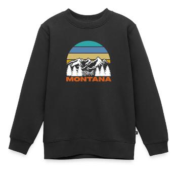 Montana - Sweat Premium enfant bio - noir - Devant - AI Model Kid Female (0cm)