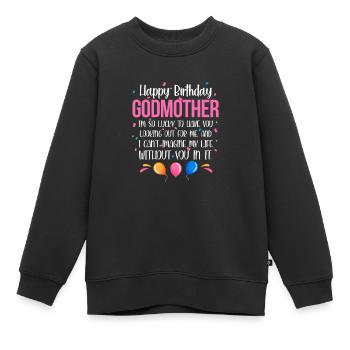 Patin - Kinder Premium Organic Sweatshirt - Schwarz - Vorne - AI Model Kid Female (0cm)
