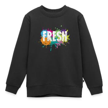Hip Hop - Kinder Premium Organic Sweatshirt - Schwarz - Vorne - AI Model Kid Female (0cm)