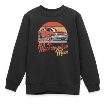 kfz mechatroniker mom Kfz Mechatronikerinin Mama - Kinder Premium Organic Sweatshirt - Schwarz - Vorne - AI Model Kid Female (0cm)