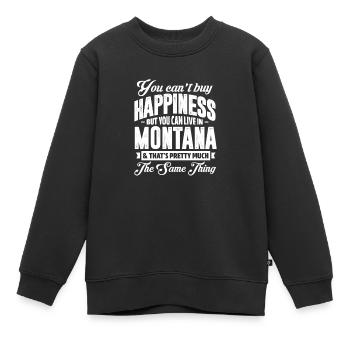 Montana - Sweat Premium enfant bio - noir - Devant - AI Model Kid Female (0cm)