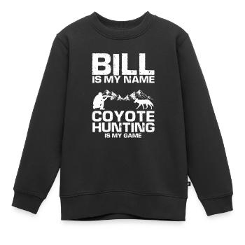 Conception de coyote pour les réacteurs de coyote - Sweat Premium enfant bio - noir - Devant - AI Model Kid Female (0cm)
