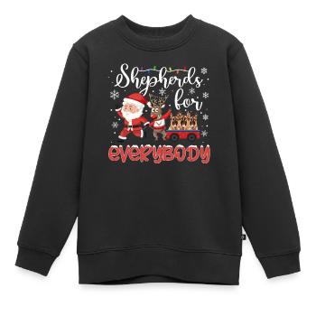 German Shepherd Christmas German Shepherd Xmas - Kinder Premium Organic Sweatshirt - Schwarz - Vorne - AI Model Kid Female (0cm)