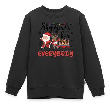 German Shepherd Christmas German Shepherd Xmas - Kinder Premium Organic Sweatshirt - Schwarz - Vorne - AI Model Kid Female (0cm)