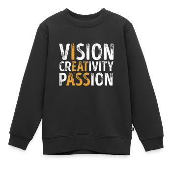 Lustige Vision Kreativität Leidenschaft Erwachsenenhumor - Kinder Premium Organic Sweatshirt - Schwarz - Vorne - AI Model Kid Female (0cm)