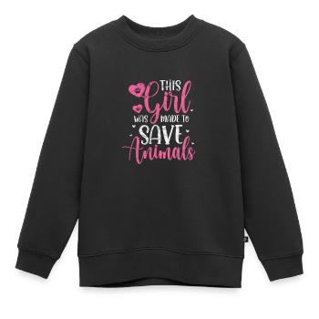 Vétérinaire vétérinaire Cadeau vétérinaire - Sweat Premium enfant bio - noir - Devant - AI Model Kid Female (0cm)
