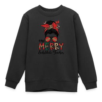 Substitute Teacher Christmas Sub Teacher Xmas - Kinder Premium Organic Sweatshirt - Schwarz - Vorne - AI Model Kid Female (0cm)