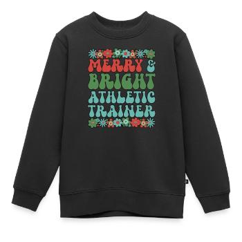Certified Athletic Trainer Christmas AT Xmas Gifts - Kids Premium Organic Sweatshirt - black - Front - AI Model Kid Female (0cm)