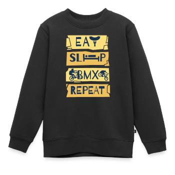 BMX Cycliste BMX Vélo BMX Rampe BMX BMX Vélo - Sweat Premium enfant bio - noir - Devant - AI Model Kid Female (0cm)