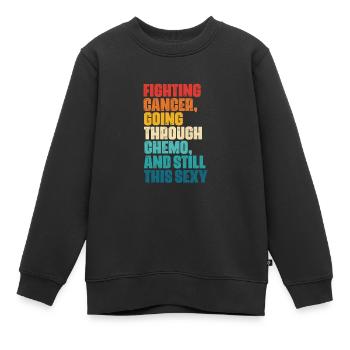 Krebs Krank Krankheit Kampf Geschenk - Kinder Premium Organic Sweatshirt - Schwarz - Vorne - AI Model Kid Female (0cm)