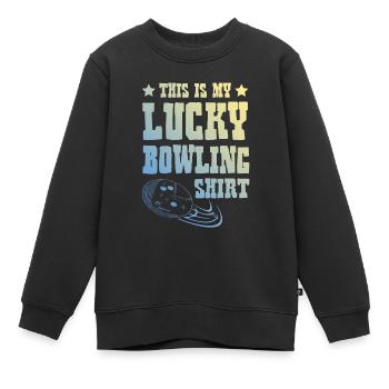 Chemise de bowling - Sweat Premium enfant bio - noir - Devant - AI Model Kid Female (0cm)