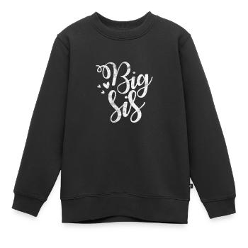 Grande sœur Frère frères et sœurs Cadeau - Sweat Premium enfant bio - noir - Devant - AI Model Kid Female (0cm)