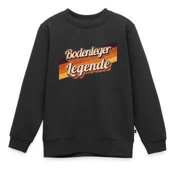Parkett-Teppich Geburtstag als Legende geboren - Kinder Premium Organic Sweatshirt - Schwarz - Vorne - AI Model Kid Female (0cm)