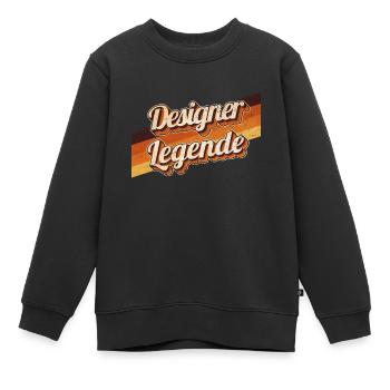 Illustrator Geburtstag als Legende geboren - Kinder Premium Organic Sweatshirt - Schwarz - Vorne - AI Model Kid Female (0cm)