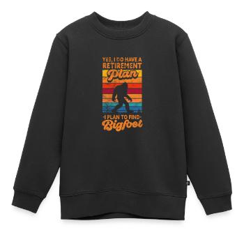 Retraite Bigfoot - Sweat Premium enfant bio - noir - Devant - AI Model Kid Female (0cm)