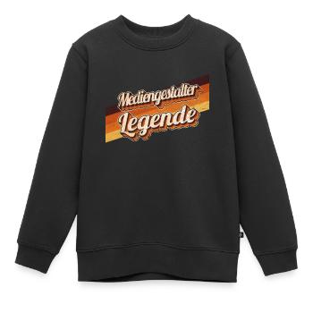 Designer Geburtstag als Legende geboren - Kinder Premium Organic Sweatshirt - Schwarz - Vorne - AI Model Kid Female (0cm)
