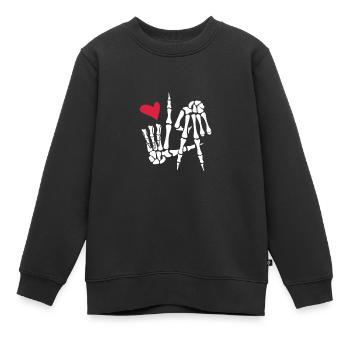 Los Angeles - Sweat Premium enfant bio - noir - Devant - AI Model Kid Female (0cm)