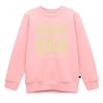 Premium Koch - Kinder Premium Organic Sweatshirt - Rosa - Vorne - AI Model Kid Female (0cm)