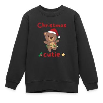 Bär Weihnachten Bären Christmas Cutie - Kinder Premium Organic Sweatshirt - Schwarz - Vorne - AI Model Kid Female (0cm)