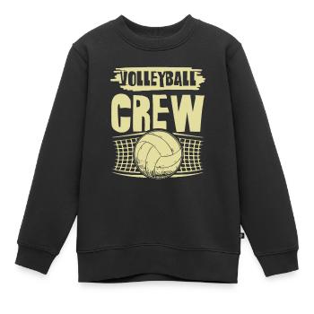 Volleyball Crew - Kids Premium Organic Sweatshirt - black - Front - AI Model Kid Female (0cm)