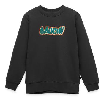 Hip-hop - Sweat Premium enfant bio - noir - Devant - AI Model Kid Female (0cm)