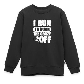 Courir - Sweat Premium enfant bio - noir - Devant - AI Model Kid Female (0cm)