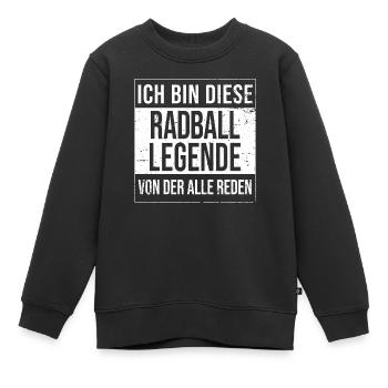 Radball Fahrrad Spieler Geburtstag geboren Legende - Kinder Premium Organic Sweatshirt - Schwarz - Vorne - AI Model Kid Female (0cm)