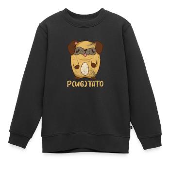 Mops - Kinder Premium Organic Sweatshirt - Schwarz - Vorne - AI Model Kid Female (0cm)