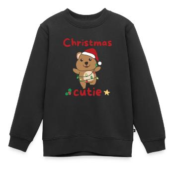 Quokka Weihnachten Quokkas Christmas Cutie - Sweat Premium enfant bio - noir - Devant - AI Model Kid Female (0cm)