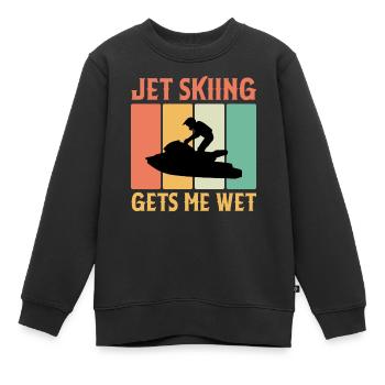 Jet Skifahren Macht Mich Nass - Jet Skifahrer - Kinder Premium Organic Sweatshirt - Schwarz - Vorne - AI Model Kid Female (0cm)