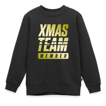Xmas Team - Kinder Premium Organic Sweatshirt - Schwarz - Vorne - AI Model Kid Female (0cm)